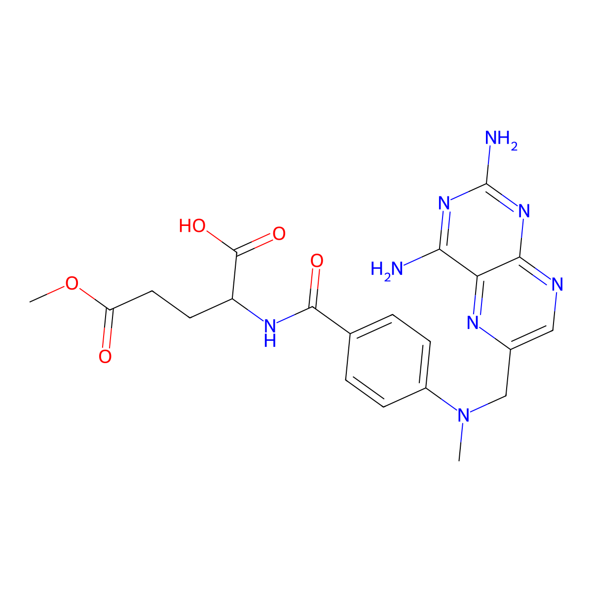 Methotrexate 5-methyl ester molecular structure, CAS 67022-39-3