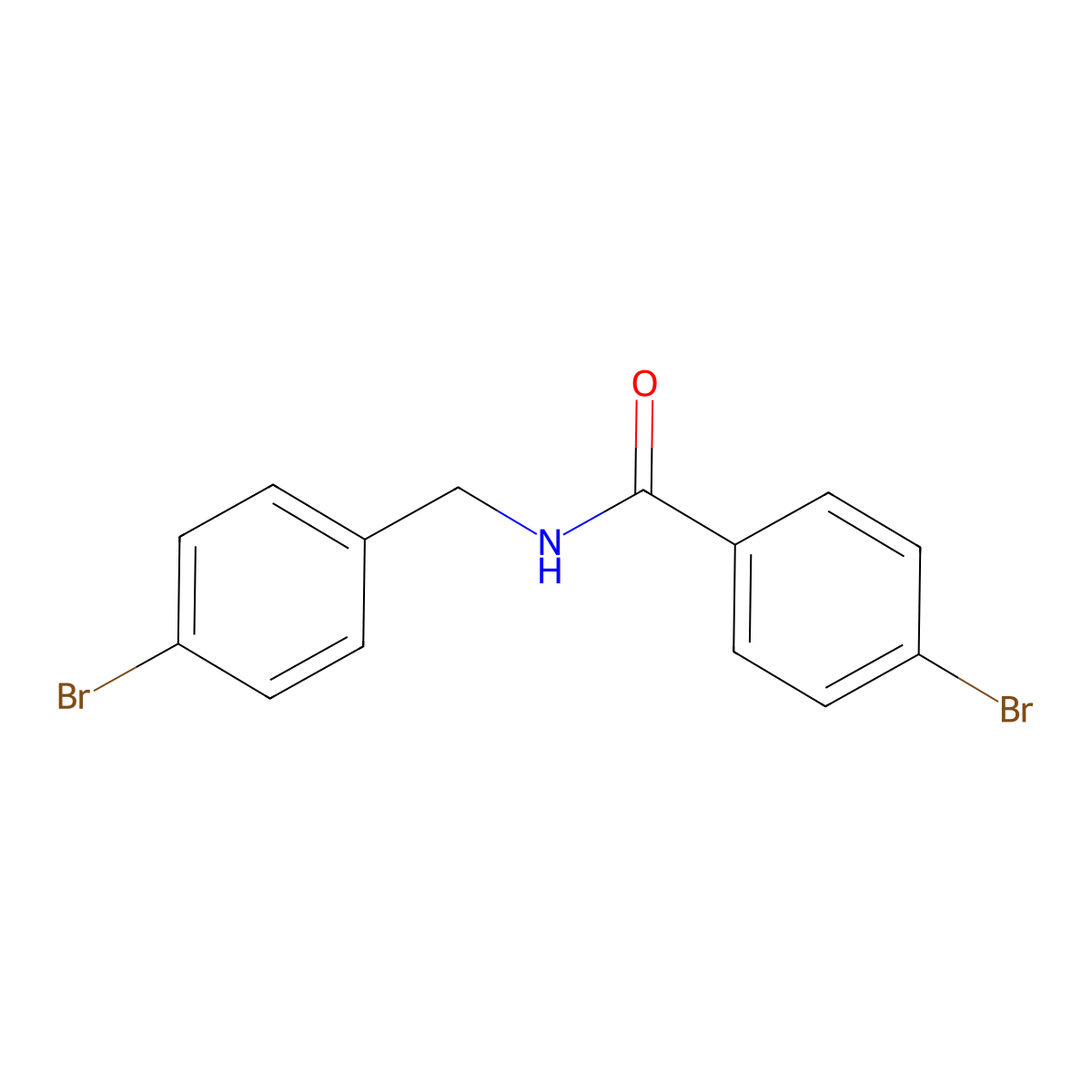 4-Bromo-N-(4-bromobenzyl)benzamide molecular structure, CAS 670229-48-8