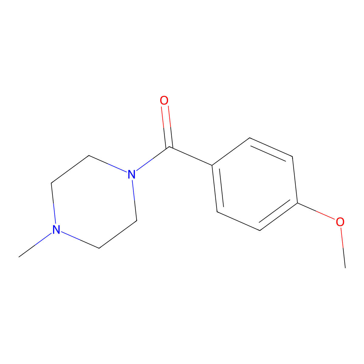 Methoxypiperamide molecular structure, CAS 67023-02-3