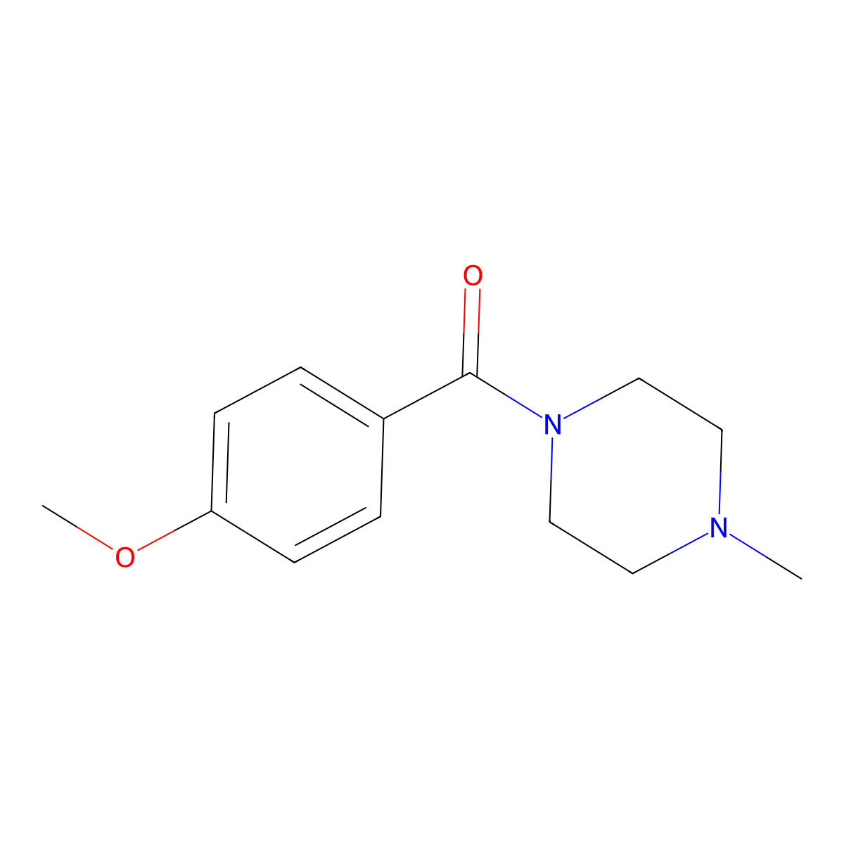 Methoxypiperamide molecular structure, CAS 67023-02-3