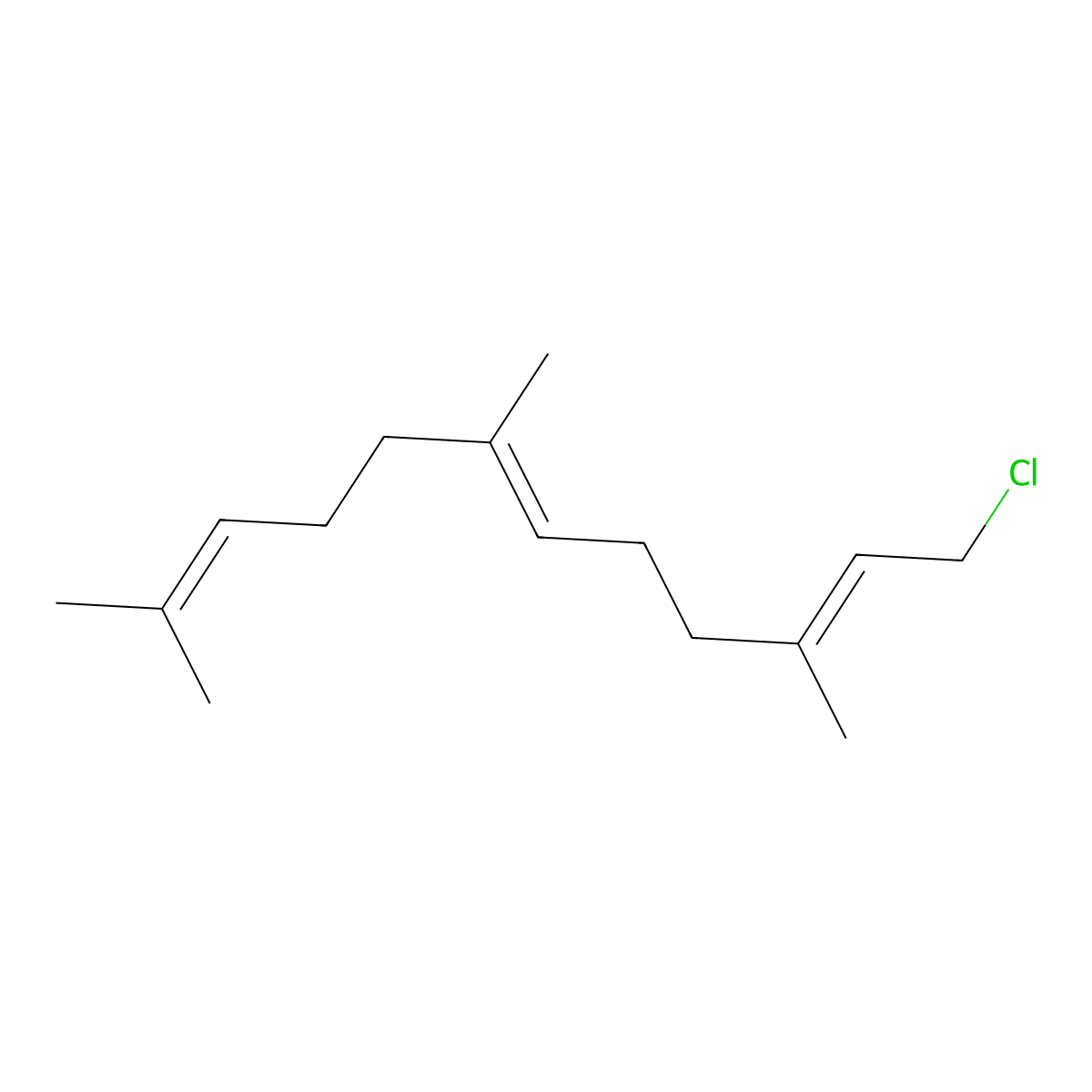 (E,E)-Farnesyl chloride molecular structure, CAS 67023-84-1