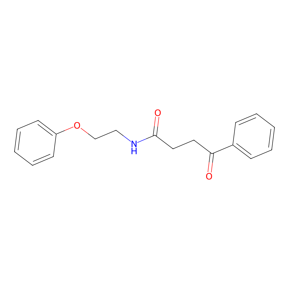 4-oxo-N-(2-phenoxyethyl)-4-phenylbutanamide molecular structure, CAS 670230-64-5