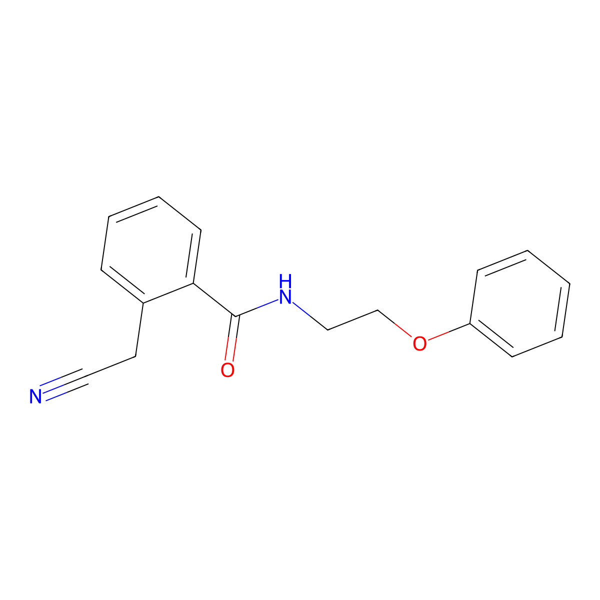 2-(cyanomethyl)-N-(2-phenoxyethyl)benzamide molecular structure, CAS 670230-71-4