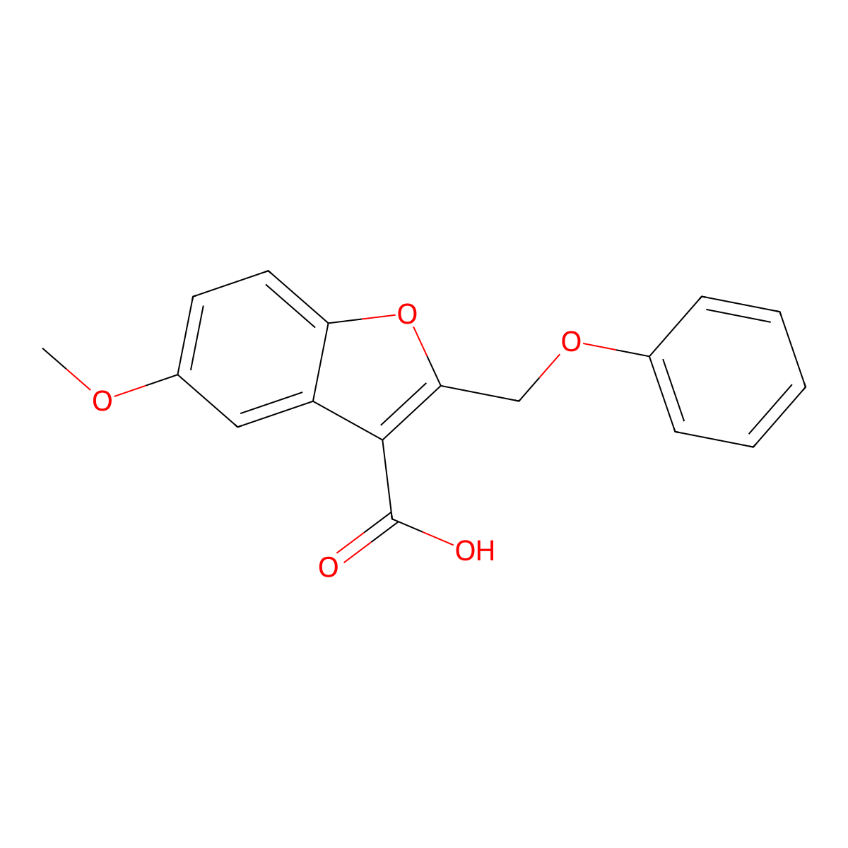 5-Methoxy-2-(phenoxymethyl)-1-benzofuran-3-carboxylic acid molecular structure, CAS 670240-62-7