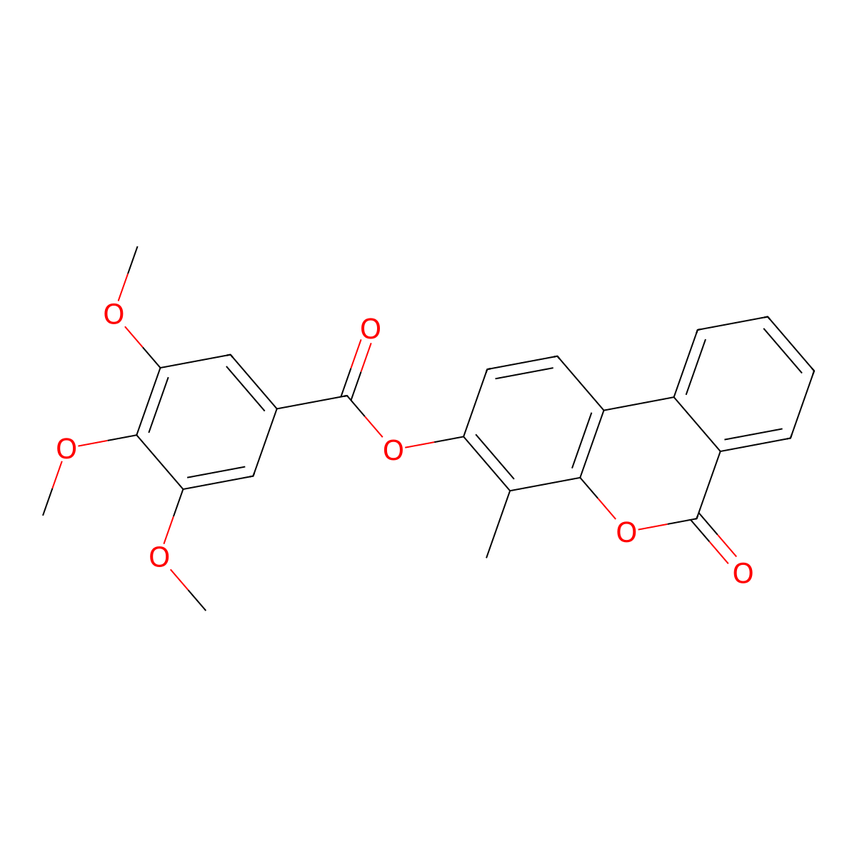 4-methyl-6-oxo-6H-benzo[c]chromen-3-yl 3,4,5-trimethoxybenzoate molecular structure, CAS 670242-10-1
