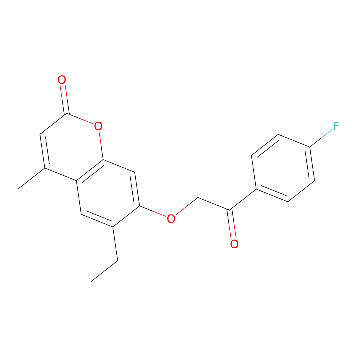 6-ethyl-7-[2-(4-fluorophenyl)-2-oxoethoxy]-4-methyl-2H-chromen-2-one molecular structure, CAS 670242-15-6
