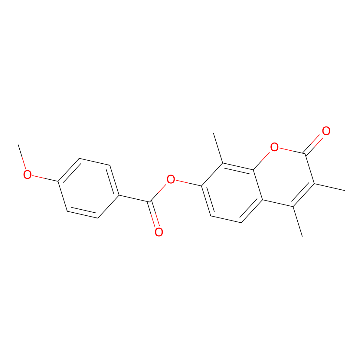 3,4,8-trimethyl-2-oxo-2H-chromen-7-yl 4-methoxybenzoate molecular structure, CAS 670242-57-6