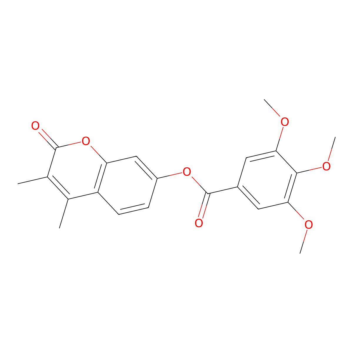 3,4-dimethyl-2-oxo-2H-chromen-7-yl 3,4,5-trimethoxybenzoate molecular structure, CAS 670242-82-7