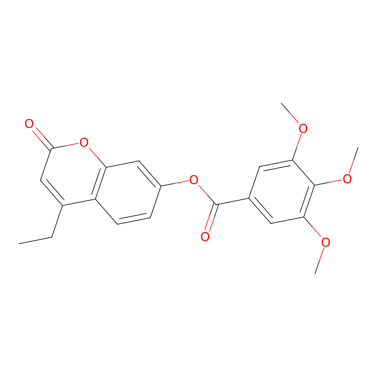 4-ethyl-2-oxo-2H-chromen-7-yl 3,4,5-trimethoxybenzoate molecular structure, CAS 670242-83-8