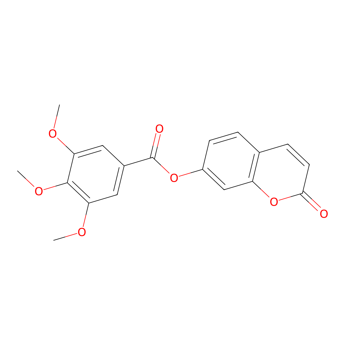 2-oxo-2H-chromen-7-yl 3,4,5-trimethoxybenzoate molecular structure, CAS 670242-85-0