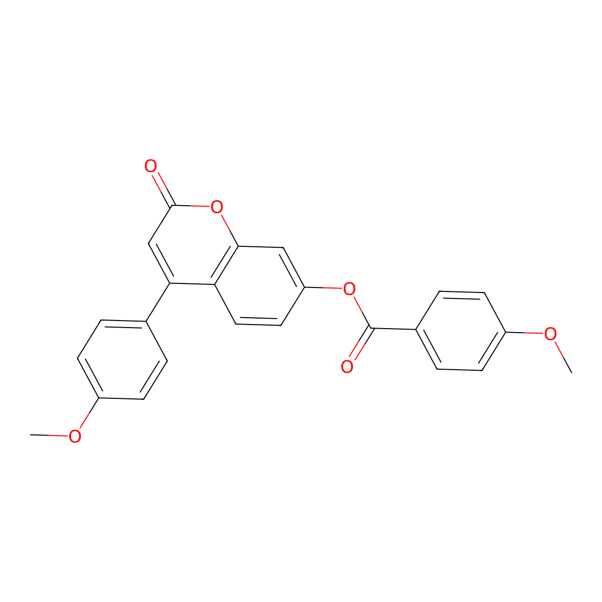 4-(4-methoxyphenyl)-2-oxo-2H-chromen-7-yl 4-methoxybenzoate molecular structure, CAS 670242-87-2
