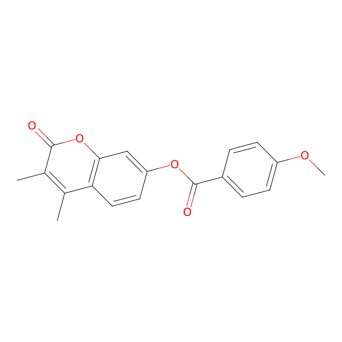 3,4-dimethyl-2-oxo-2H-chromen-7-yl 4-methoxybenzoate molecular structure, CAS 670242-91-8