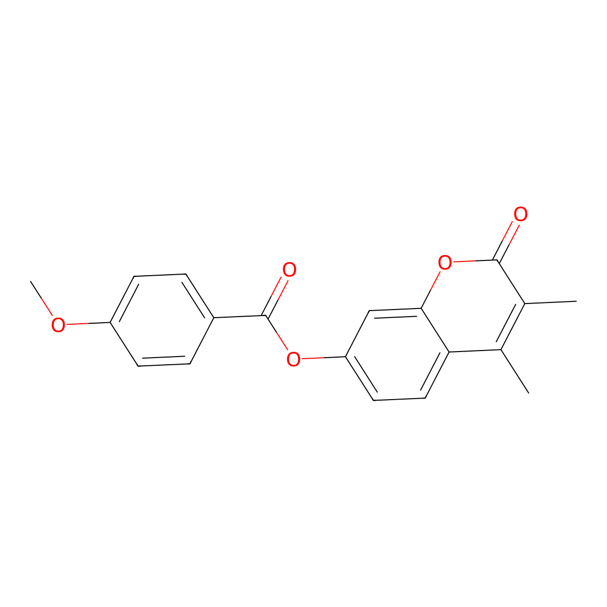 3,4-dimethyl-2-oxo-2H-chromen-7-yl 4-methoxybenzoate molecular structure, CAS 670242-91-8