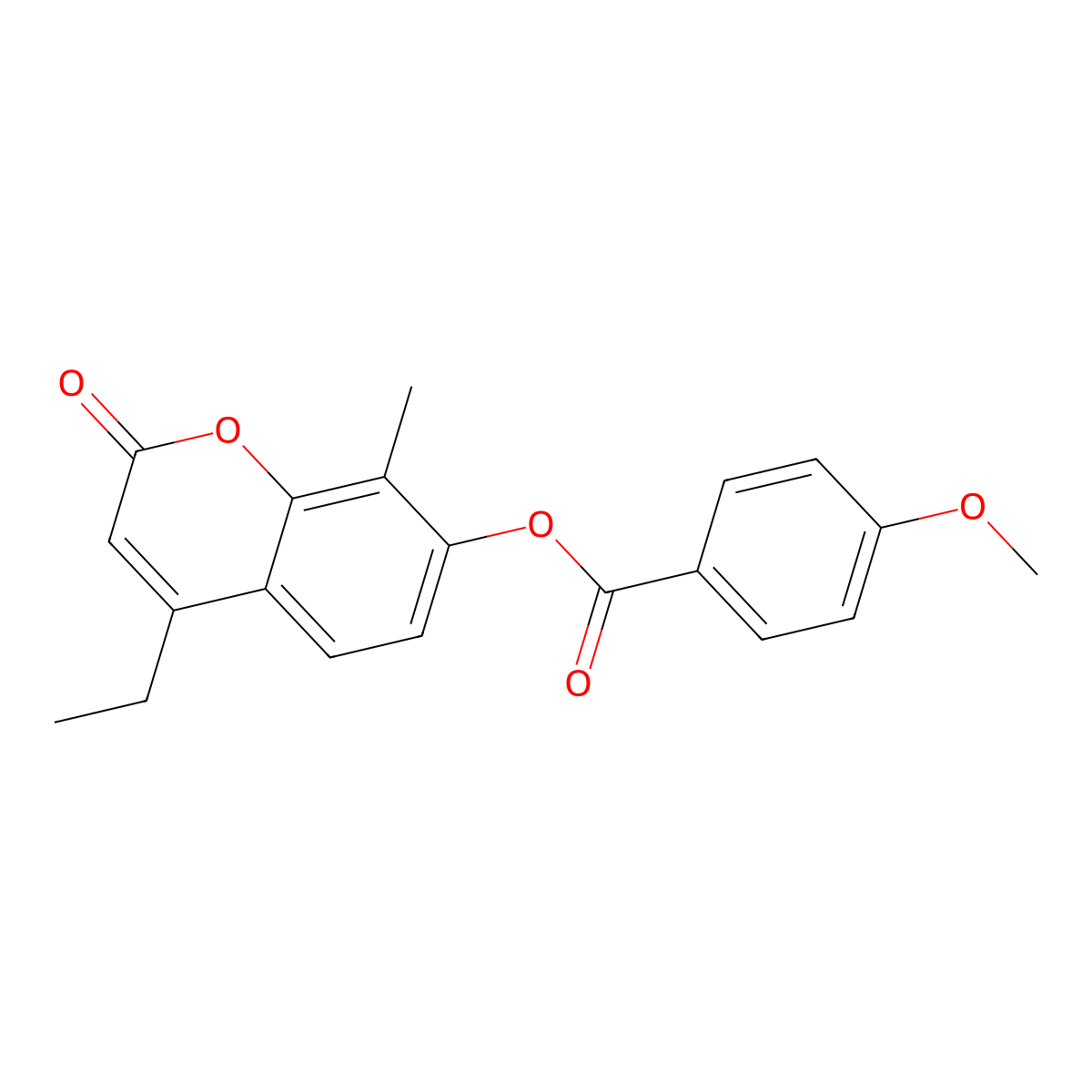 4-ethyl-8-methyl-2-oxo-2H-chromen-7-yl 4-methoxybenzoate molecular structure, CAS 670242-92-9