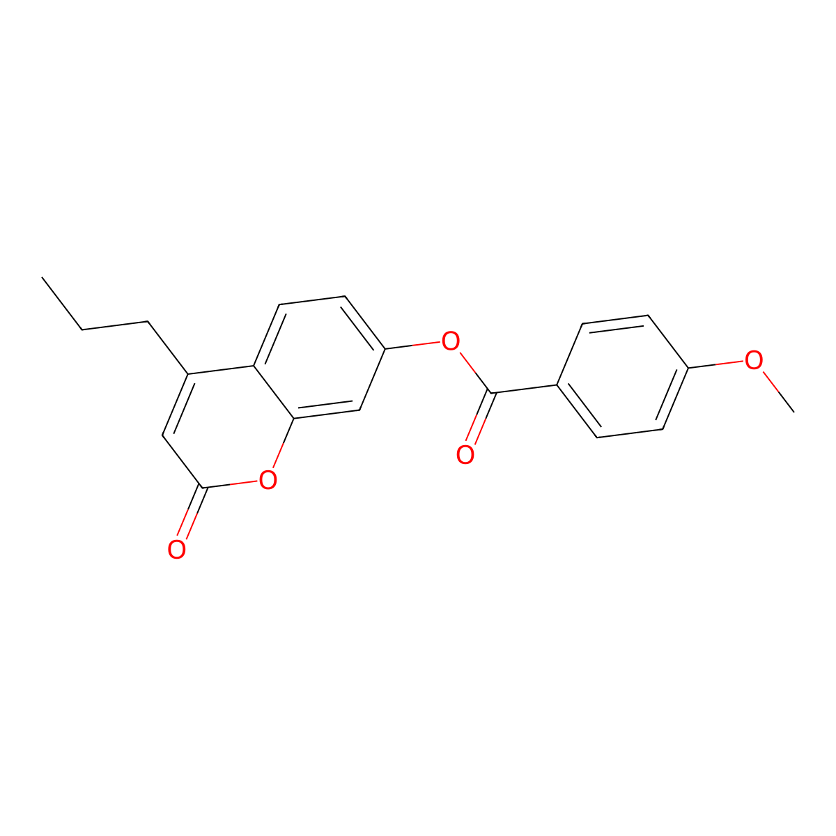 2-oxo-4-propyl-2H-chromen-7-yl 4-methoxybenzoate molecular structure, CAS 670242-94-1