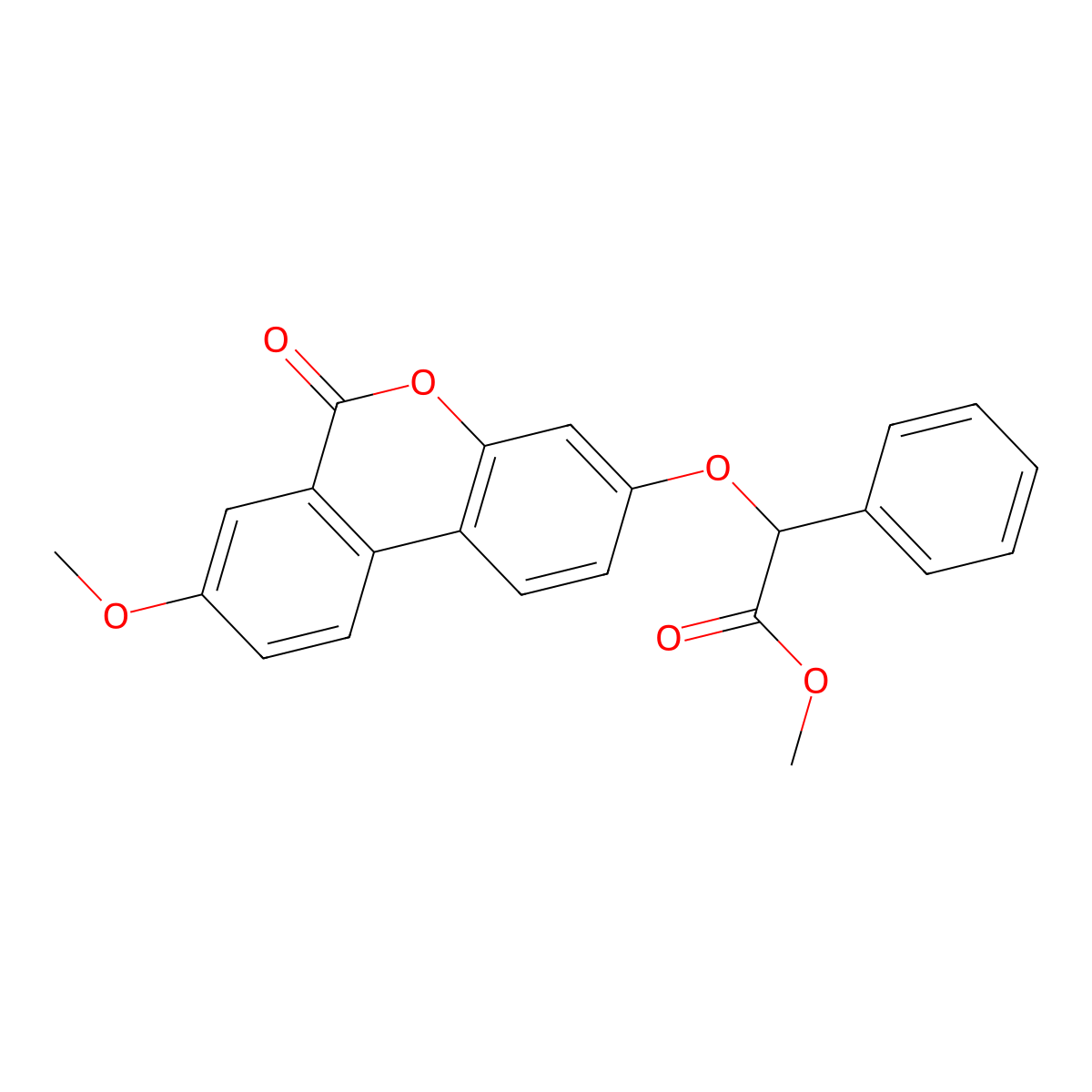 Methyl 2-({8-methoxy-6-oxo-6H-benzo[C]chromen-3-YL}oxy)-2-phenylacetate molecular structure, CAS 670243-01-3
