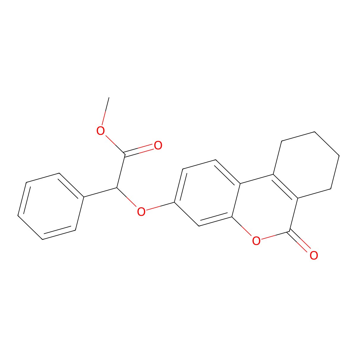 methyl [(6-oxo-7,8,9,10-tetrahydro-6H-benzo[c]chromen-3-yl)oxy](phenyl)acetate molecular structure, CAS 670243-02-4