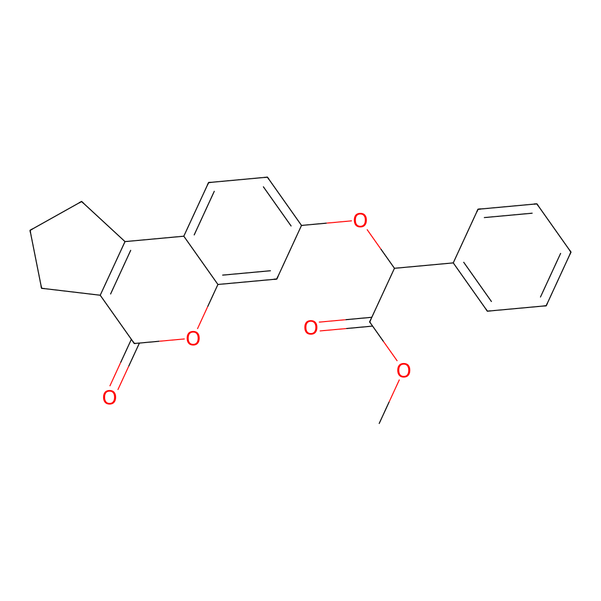 Methyl [(4-oxo-1,2,3,4-tetrahydrocyclopenta[c]chromen-7-yl)oxy](phenyl)acetate molecular structure, CAS 670243-18-2