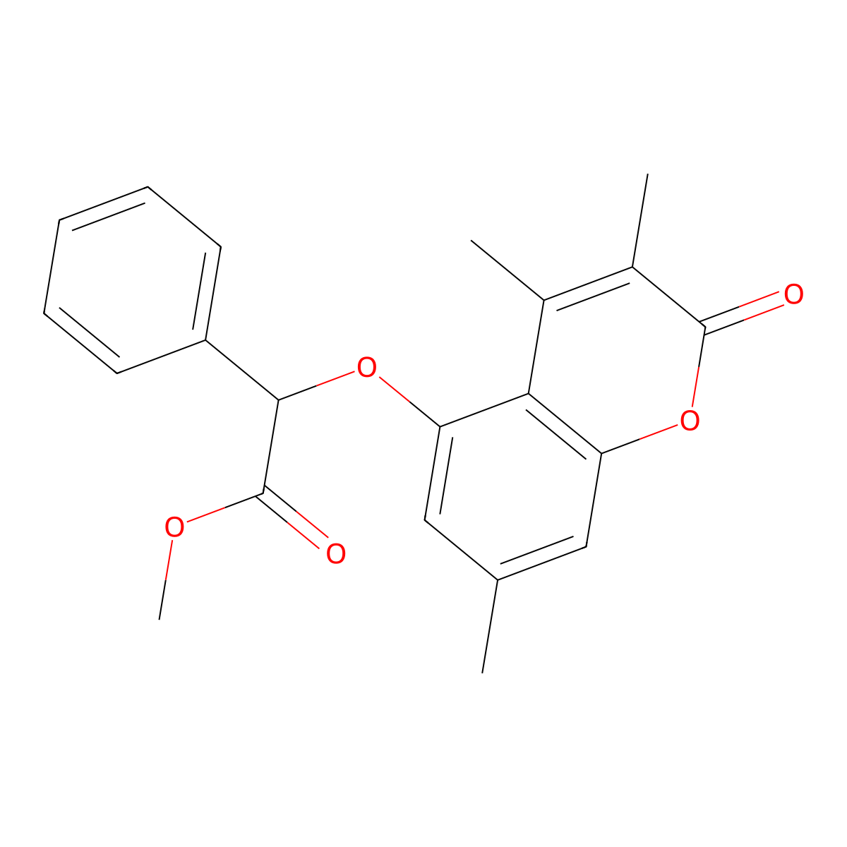 methyl phenyl[(3,4,7-trimethyl-2-oxo-2H-chromen-5-yl)oxy]acetate molecular structure, CAS 670243-43-3