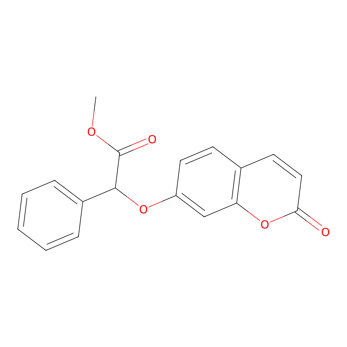 Methyl 2-(2-oxochromen-7-yl)oxy-2-phenylacetate molecular structure, CAS 670243-49-9