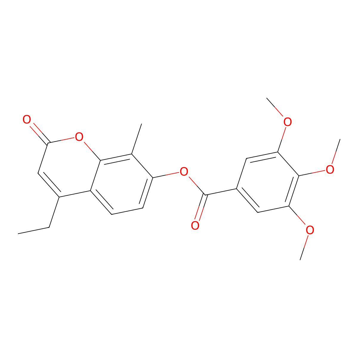 4-ethyl-8-methyl-2-oxo-2H-chromen-7-yl 3,4,5-trimethoxybenzoate molecular structure, CAS 670243-76-2
