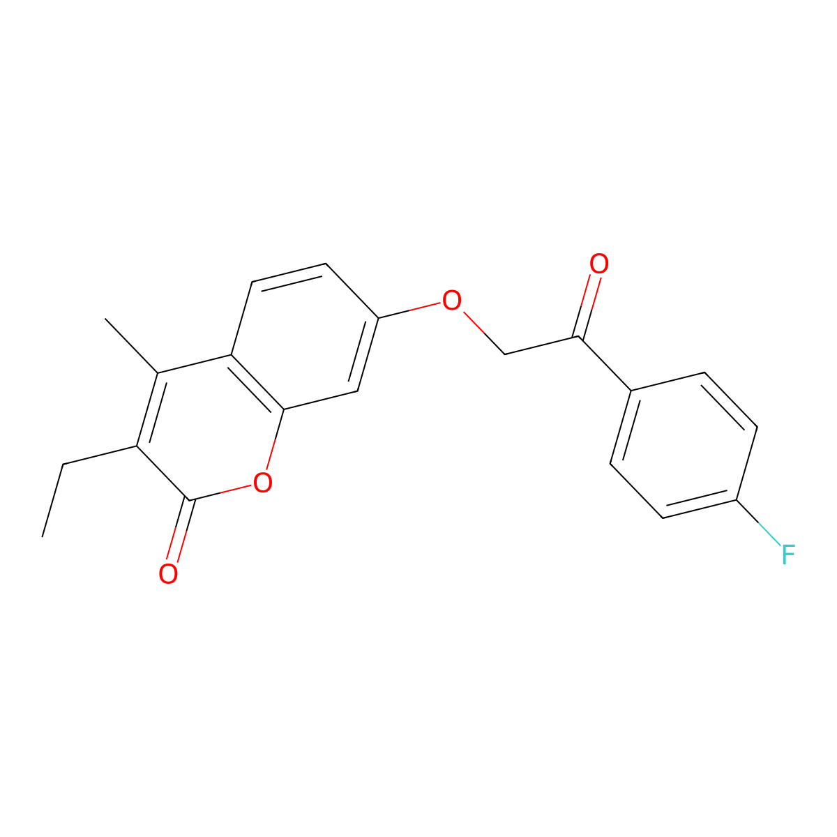 3-ethyl-7-[2-(4-fluorophenyl)-2-oxoethoxy]-4-methyl-2H-chromen-2-one molecular structure, CAS 670243-78-4