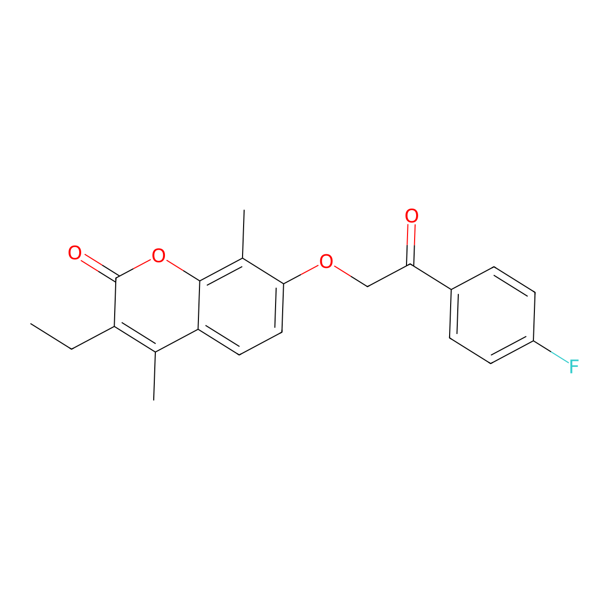 3-ethyl-7-[2-(4-fluorophenyl)-2-oxoethoxy]-4,8-dimethyl-2H-chromen-2-one molecular structure, CAS 670243-82-0