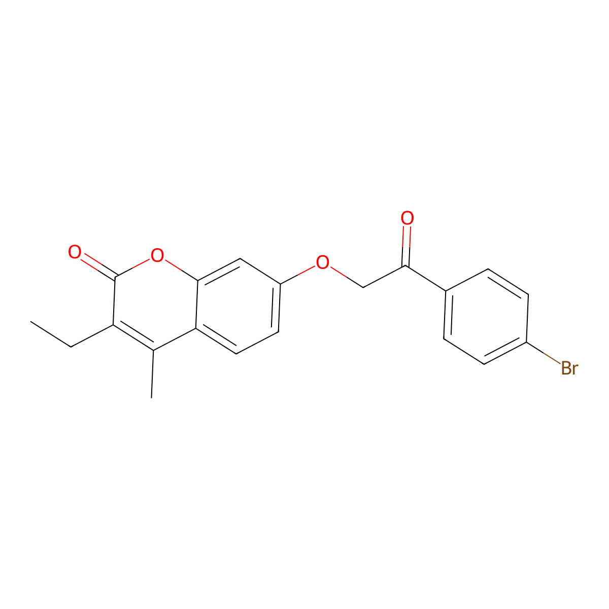7-[2-(4-bromophenyl)-2-oxoethoxy]-3-ethyl-4-methyl-2H-chromen-2-one molecular structure, CAS 670243-84-2
