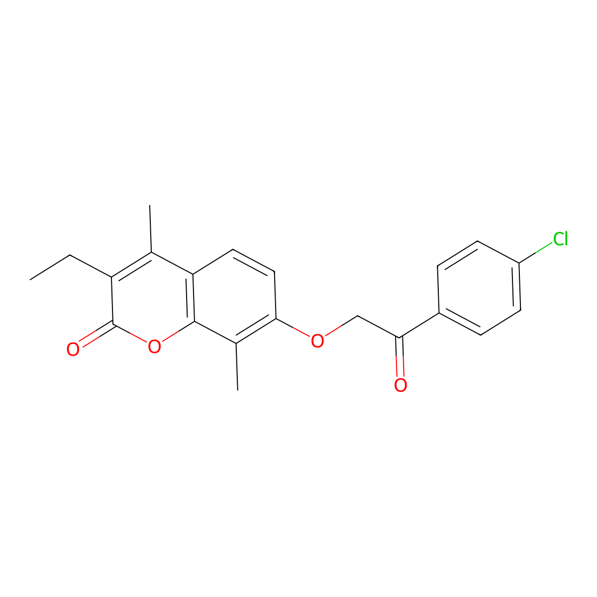 7-[2-(4-chlorophenyl)-2-oxoethoxy]-3-ethyl-4,8-dimethyl-2H-chromen-2-one molecular structure, CAS 670243-86-4