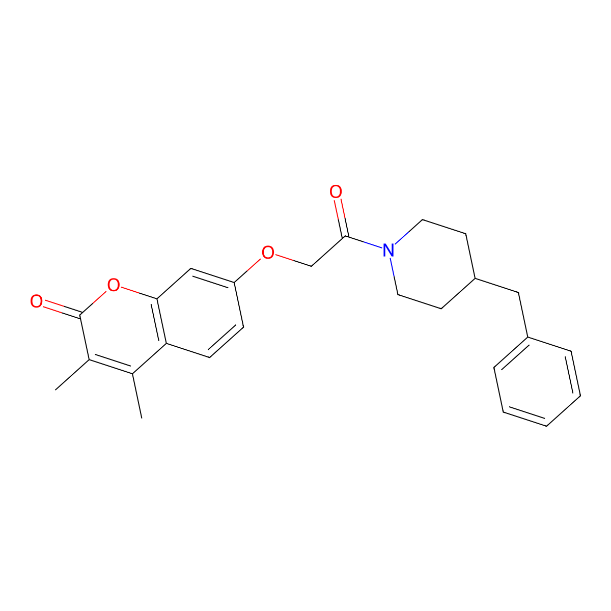 7-[2-(4-benzylpiperidin-1-yl)-2-oxoethoxy]-3,4-dimethyl-2H-chromen-2-one molecular structure, CAS 670243-90-0