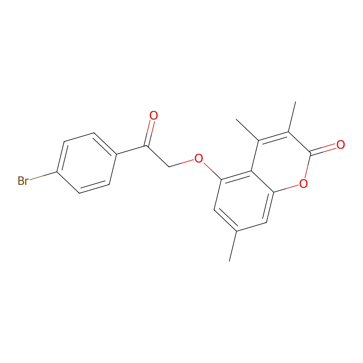 5-[2-(4-bromophenyl)-2-oxoethoxy]-3,4,7-trimethyl-2H-chromen-2-one molecular structure, CAS 670243-93-3