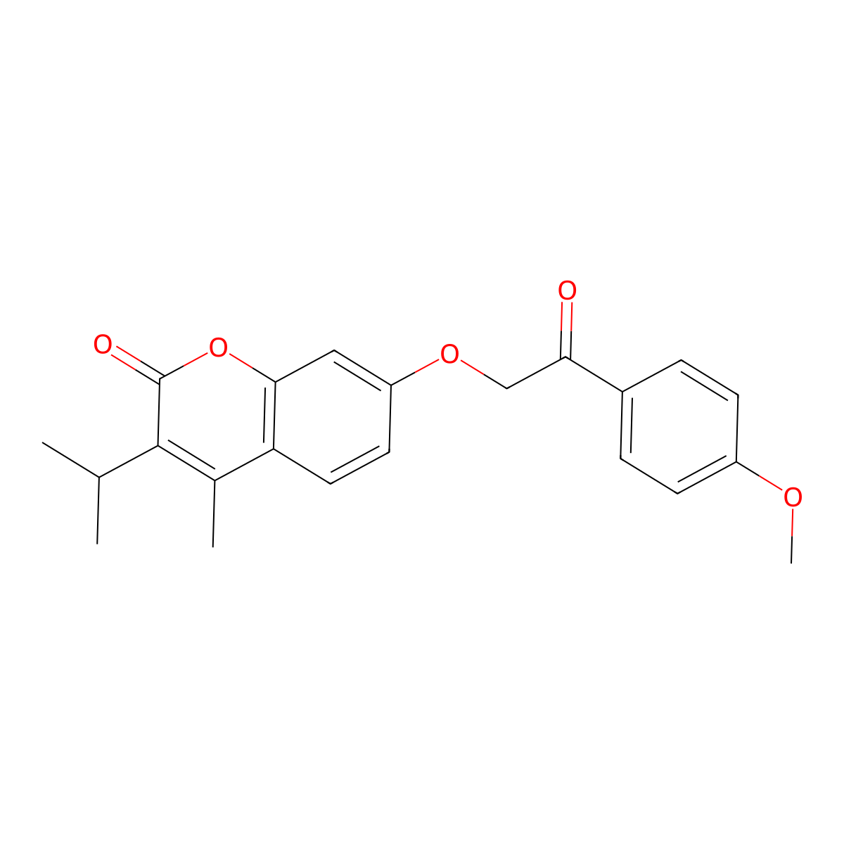 7-[2-(4-methoxyphenyl)-2-oxoethoxy]-4-methyl-3-(propan-2-yl)-2H-chromen-2-one molecular structure, CAS 670243-95-5