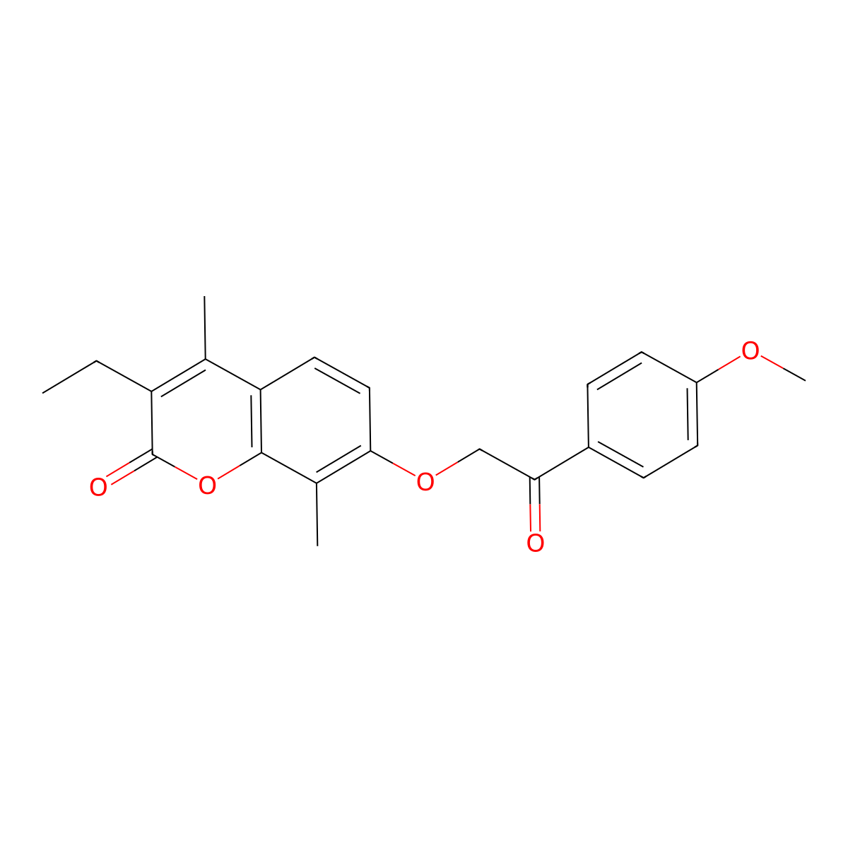 3-ethyl-7-[2-(4-methoxyphenyl)-2-oxoethoxy]-4,8-dimethyl-2H-chromen-2-one molecular structure, CAS 670243-96-6