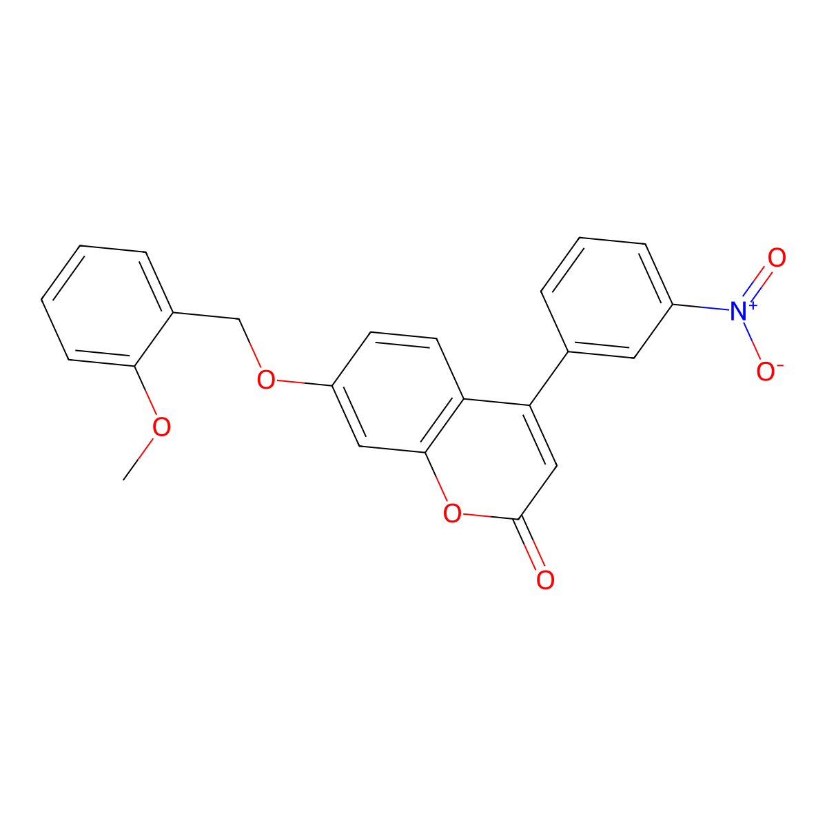 7-[(2-Methoxyphenyl)methoxy]-4-(3-nitrophenyl)chromen-2-one molecular structure, CAS 670244-43-6