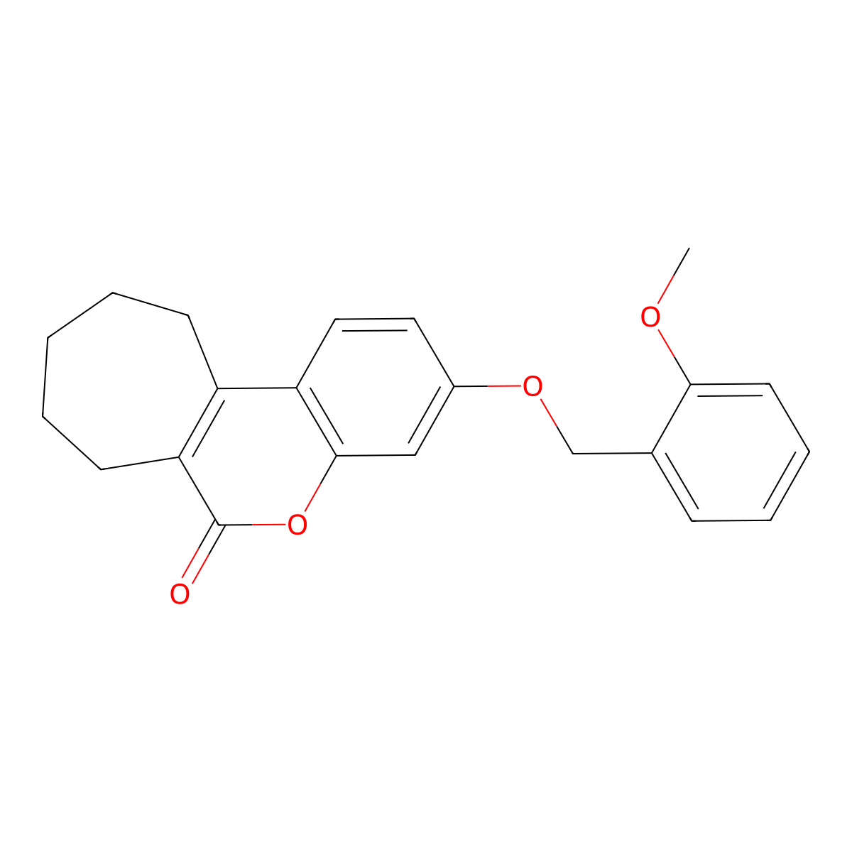 3-[(2-methoxybenzyl)oxy]-8,9,10,11-tetrahydrocyclohepta[c]chromen-6(7H)-one molecular structure, CAS 670244-46-9