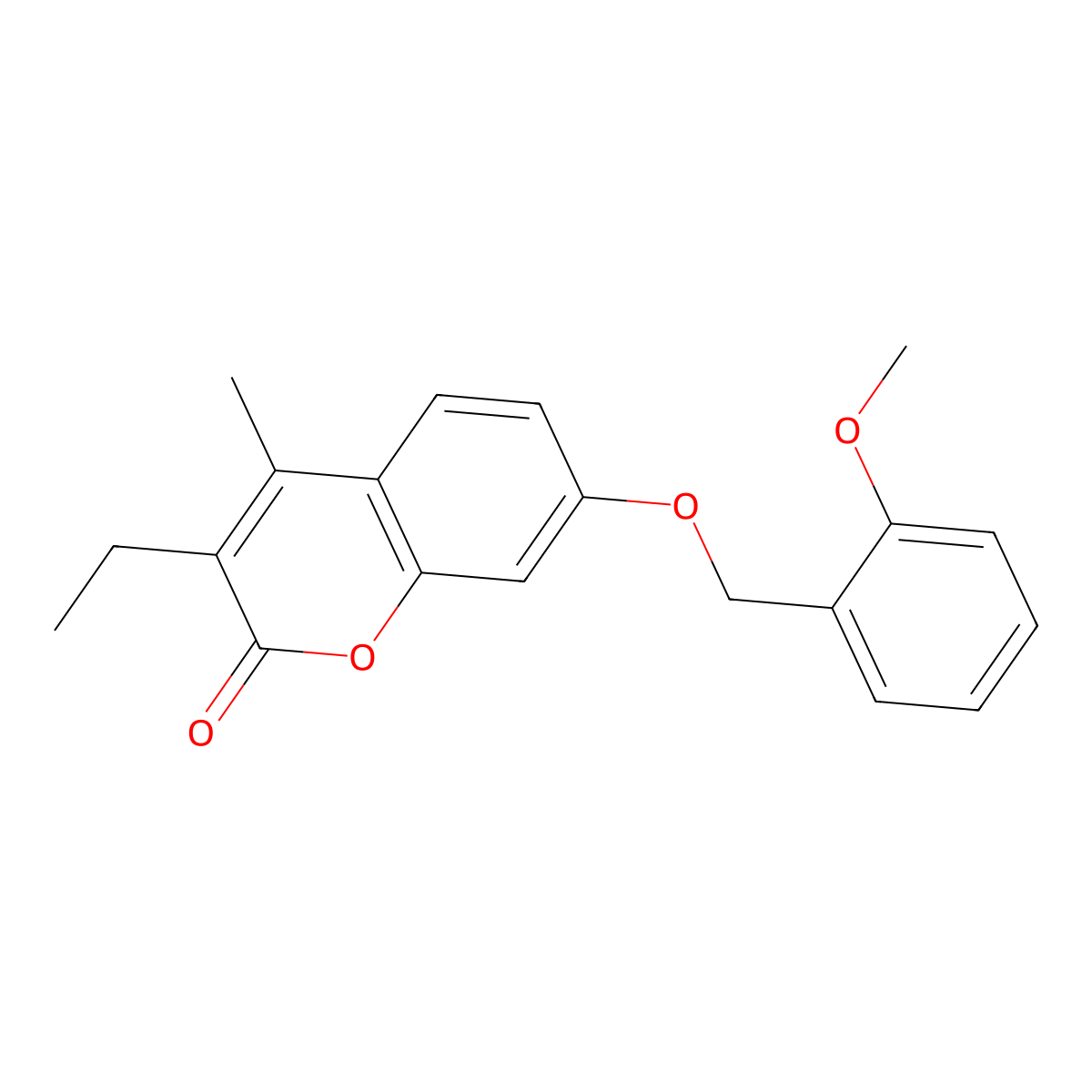 3-ethyl-7-[(2-methoxybenzyl)oxy]-4-methyl-2H-chromen-2-one molecular structure, CAS 670244-47-0