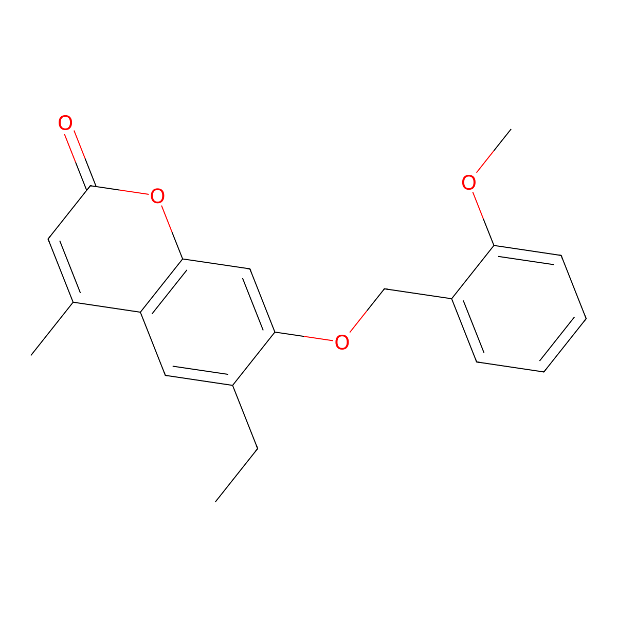 6-ethyl-7-[(2-methoxybenzyl)oxy]-4-methyl-2H-chromen-2-one molecular structure, CAS 670244-48-1