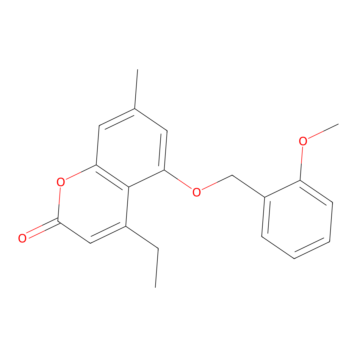 4-ethyl-5-[(2-methoxybenzyl)oxy]-7-methyl-2H-chromen-2-one molecular structure, CAS 670244-52-7