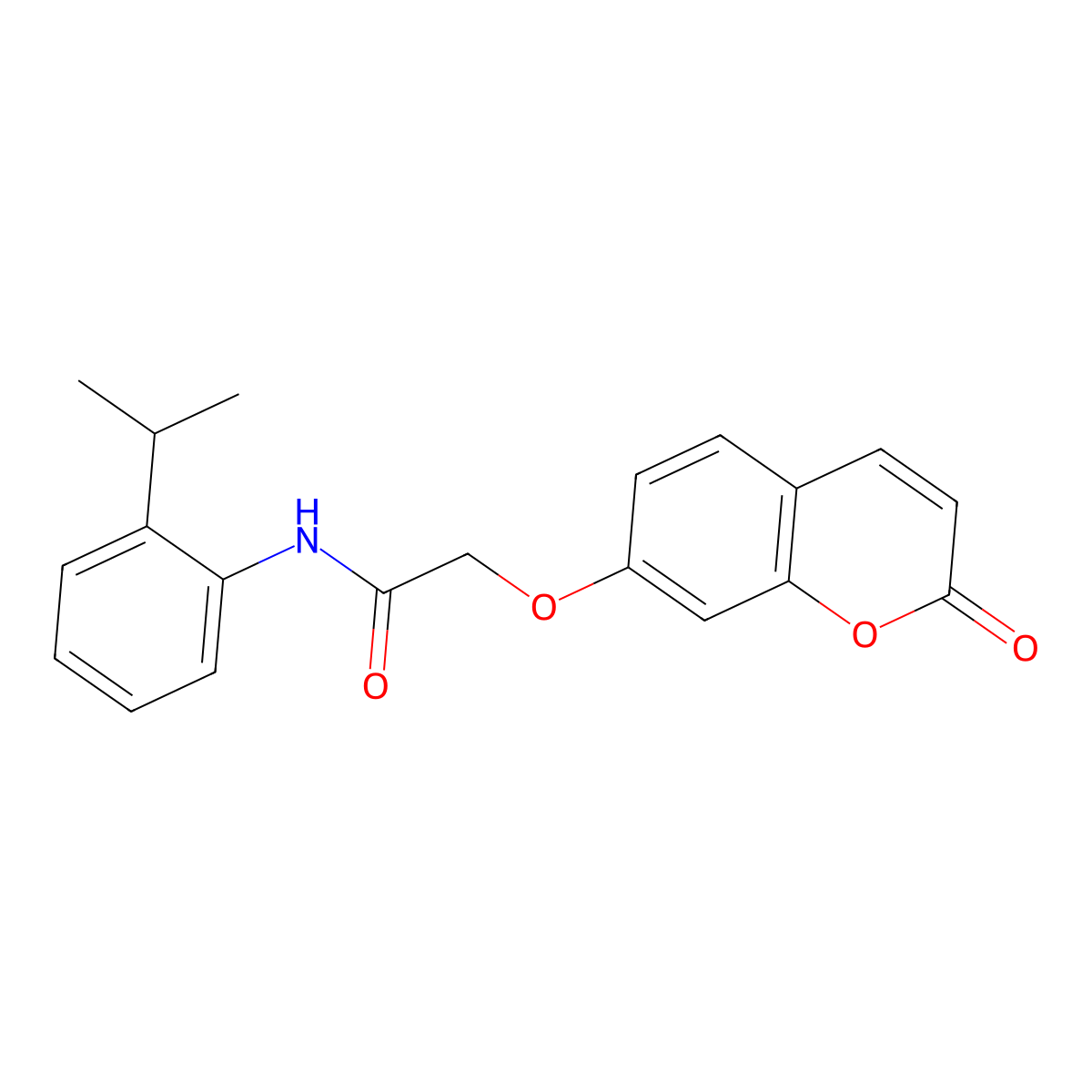 N~1~-(2-isopropylphenyl)-2-[(2-oxo-2H-chromen-7-yl)oxy]acetamide molecular structure, CAS 670244-55-0
