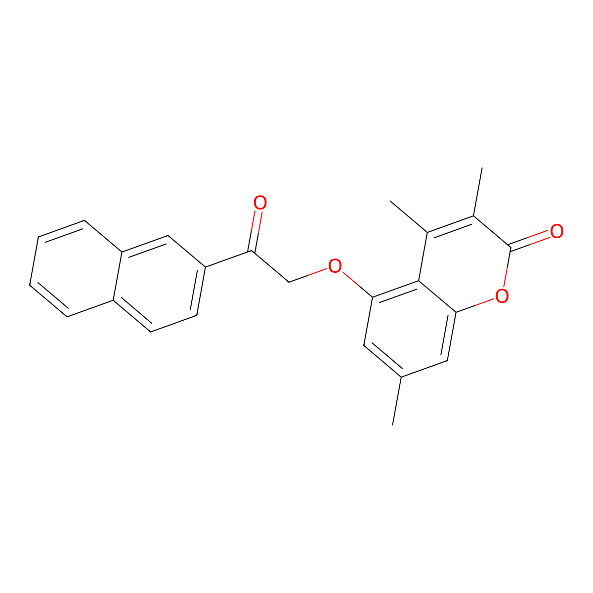3,4,7-trimethyl-5-[2-(2-naphthyl)-2-oxoethoxy]-2H-chromen-2-one molecular structure, CAS 670244-57-2