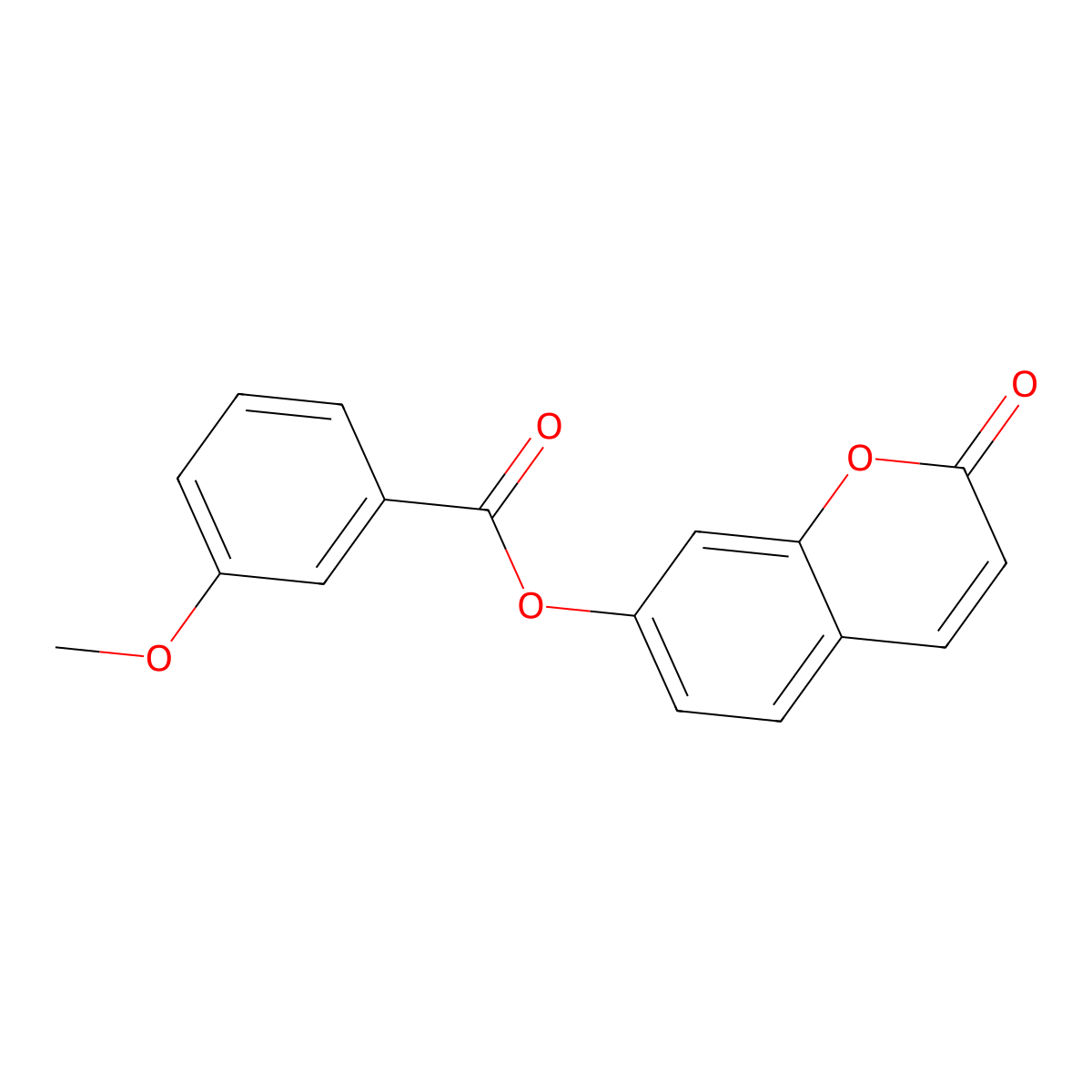 2-oxo-2H-chromen-7-yl 3-methoxybenzoate molecular structure, CAS 670244-66-3