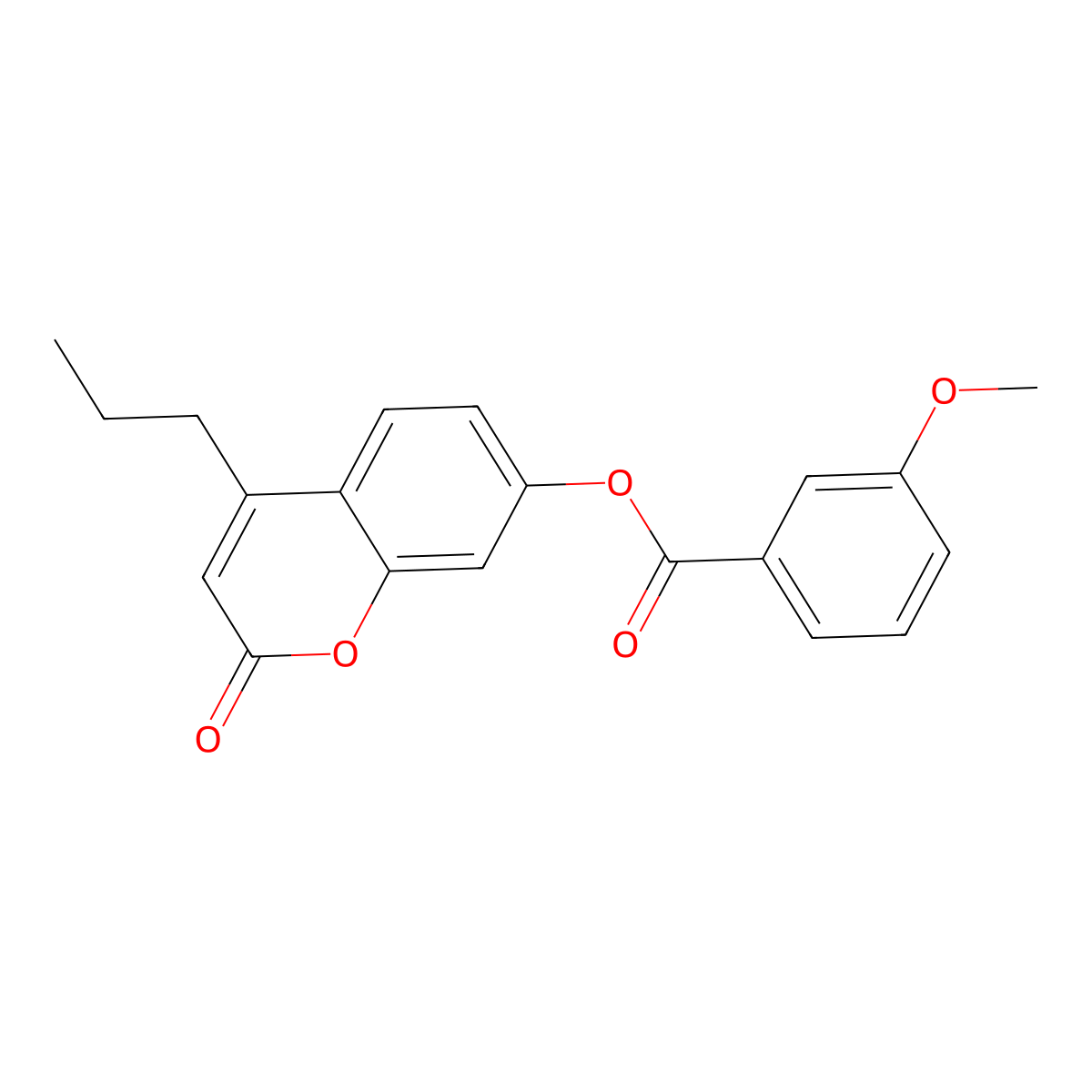 2-oxo-4-propyl-2H-chromen-7-yl 3-methoxybenzoate molecular structure, CAS 670244-67-4