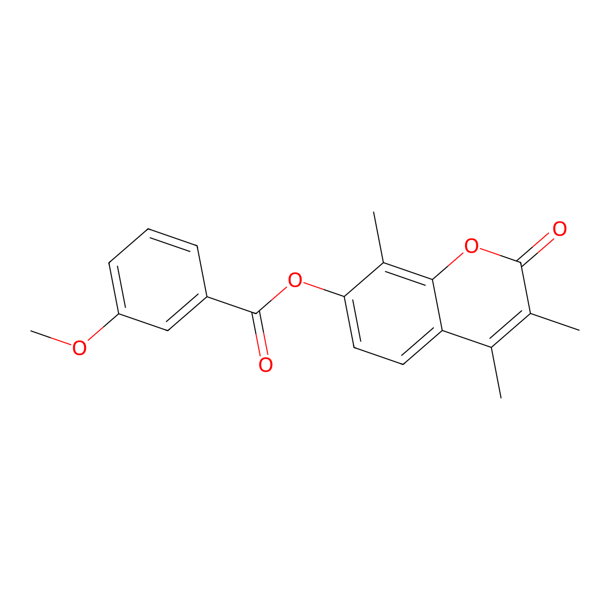 3,4,8-trimethyl-2-oxo-2H-chromen-7-yl 3-methoxybenzoate molecular structure, CAS 670244-72-1