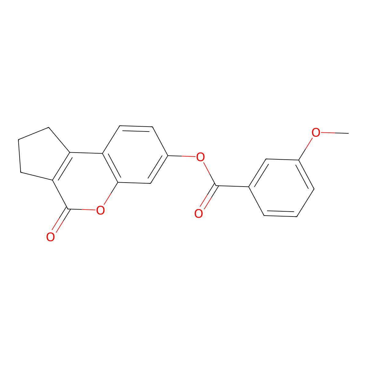 4-Oxo-1,2,3,4-tetrahydrocyclopenta[c]chromen-7-yl 3-methoxybenzoate molecular structure, CAS 670244-90-3
