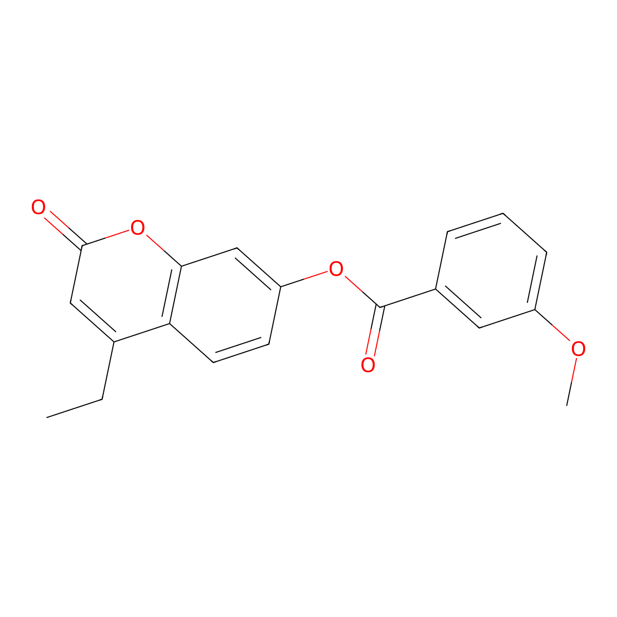 4-ethyl-2-oxo-2H-chromen-7-yl 3-methoxybenzoate molecular structure, CAS 670244-92-5