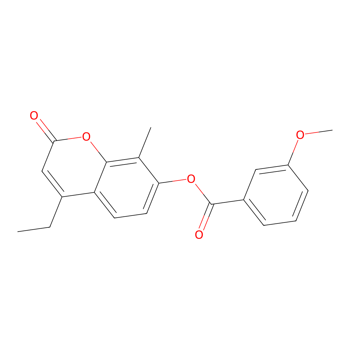4-ethyl-8-methyl-2-oxo-2H-chromen-7-yl 3-methoxybenzoate molecular structure, CAS 670244-93-6