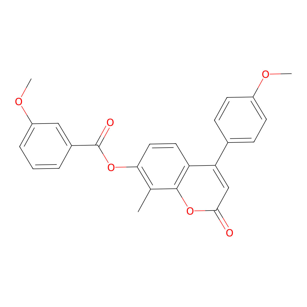 4-(4-methoxyphenyl)-8-methyl-2-oxo-2H-chromen-7-yl 3-methoxybenzoate molecular structure, CAS 670244-96-9
