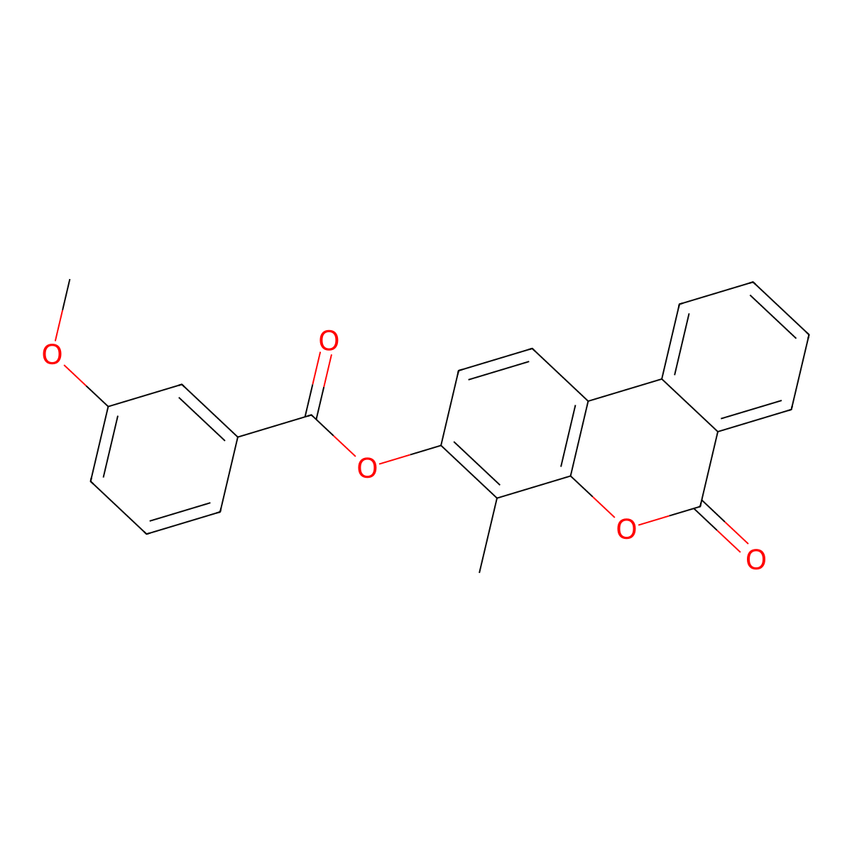 4-methyl-6-oxo-6H-benzo[c]chromen-3-yl 3-methoxybenzoate molecular structure, CAS 670245-00-8