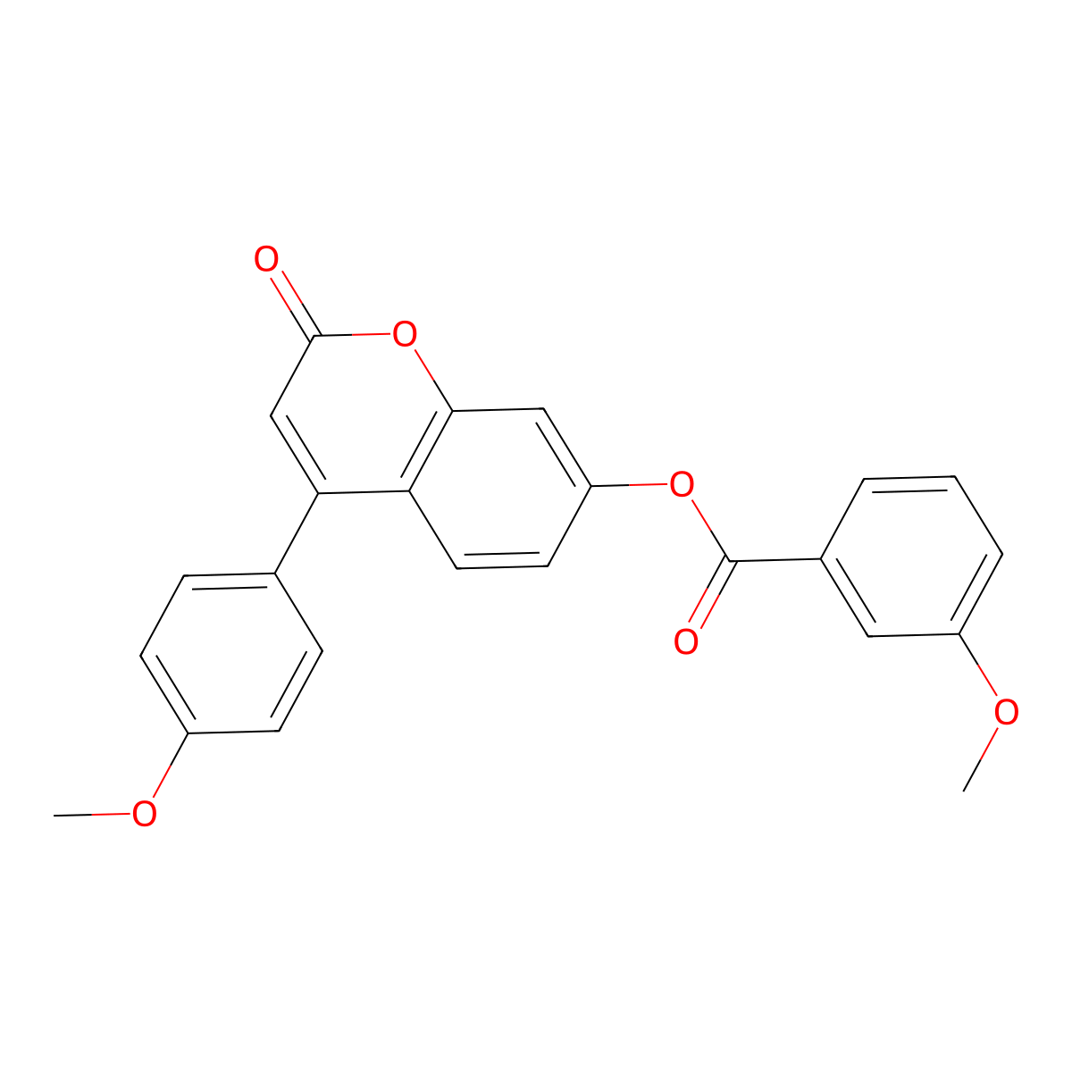 4-(4-methoxyphenyl)-2-oxo-2H-chromen-7-yl 3-methoxybenzoate molecular structure, CAS 670245-02-0