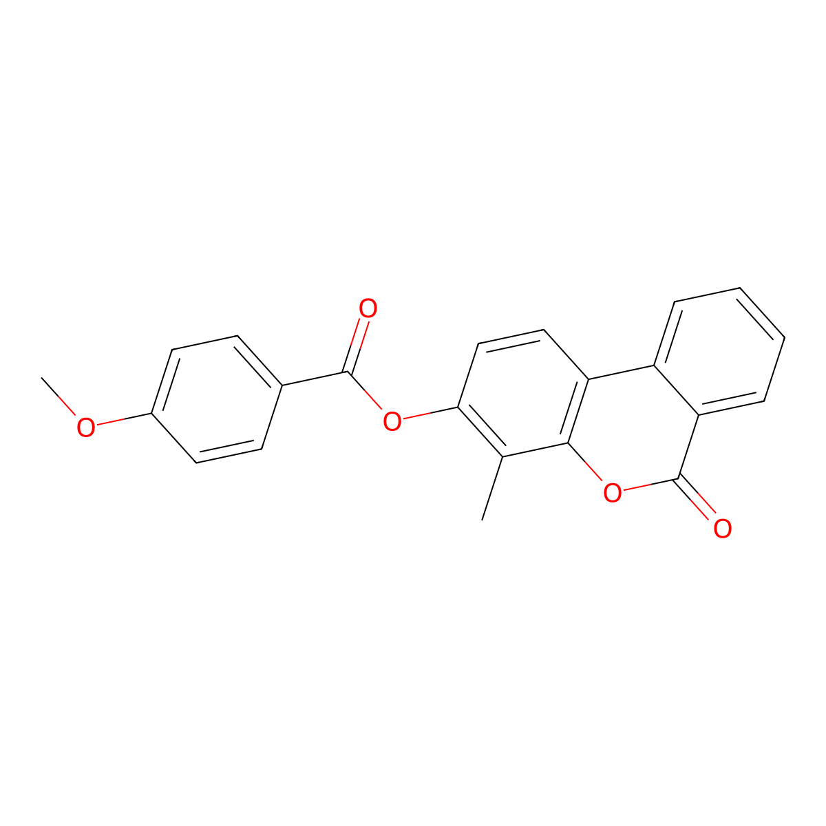 4-methyl-6-oxo-6H-benzo[c]chromen-3-yl 4-methoxybenzoate molecular structure, CAS 670245-03-1